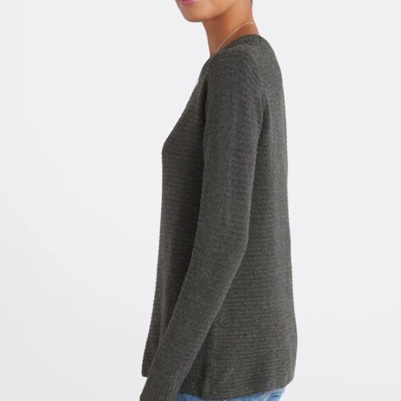 Pink clover Blake Ribbed Long Sleeve Pullover Dark Grey XL Stitch‎ Fix Nwt - Picture 5 of 7